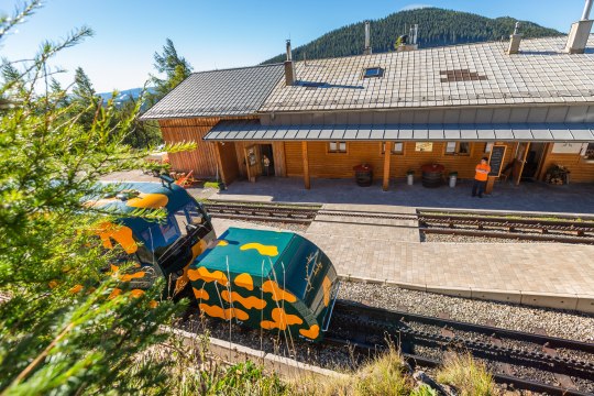 Der Salamander-Zug bei der Station Baumgartner, © NB/Stranz Der Salamander-Zug bei der Station Baumgartner, © NB/Stranz